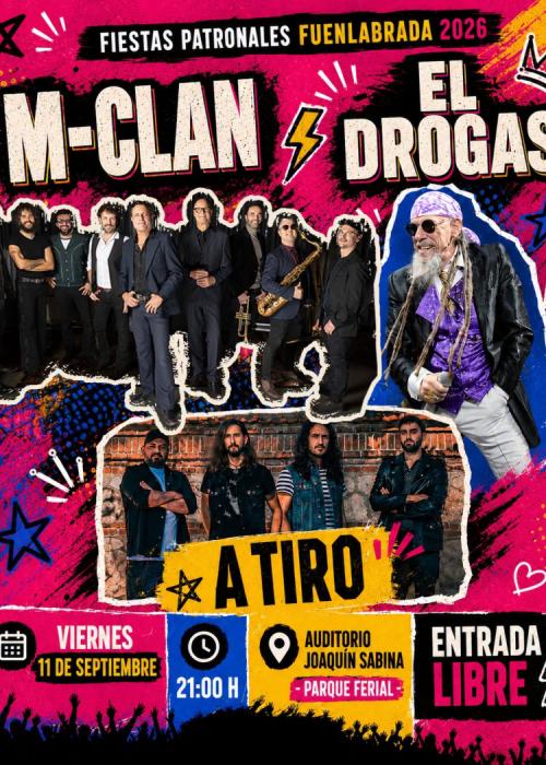 Cartel de M Clan en Fuenlabrada