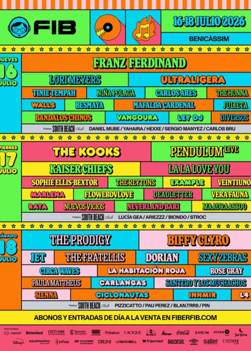 Cartel de FIB 2026 (Festival Internacional de Benicàssim)