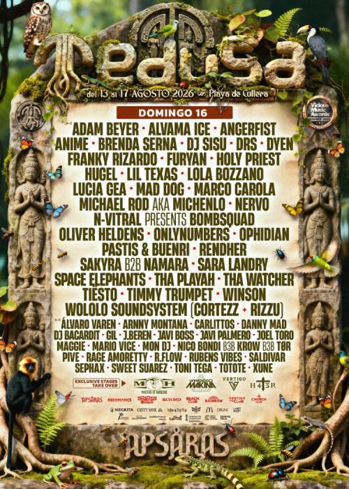 Cartel de Medusa Sunbeach Festival 2026 (APSARAS)