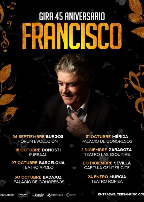 Cartel de Concierto de Francisco en Gijón