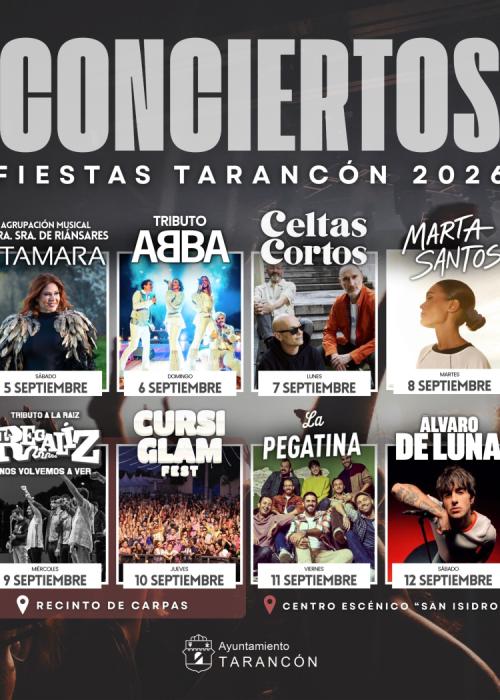 Cartel de Tamara y Agrupación Musical Ntra. Sra. de Riánsares en Tarancón