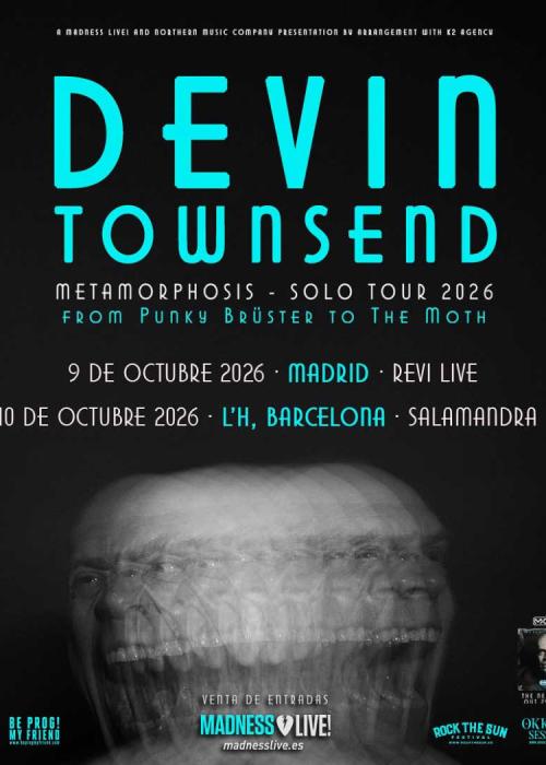 Cartel de Concierto de Devin Townsend en Madrid