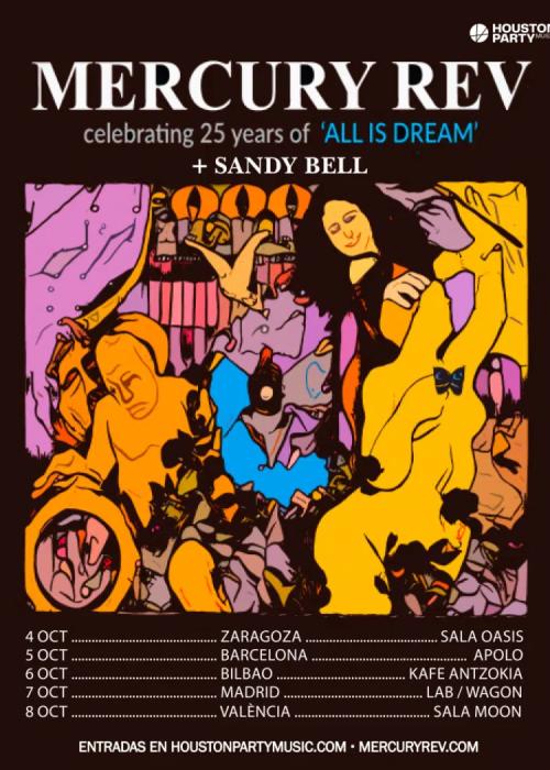 Cartel de Concierto de Mercury Rev en Zaragoza