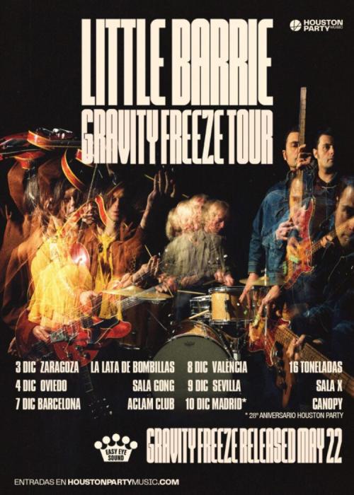 Cartel de Concierto de Little Barrie en Zaragoza