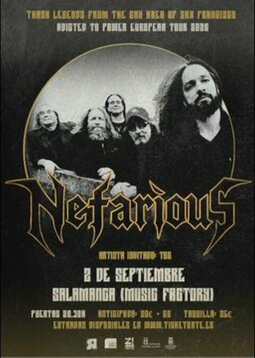 Cartel de Concierto de Nefarious en Salamanca