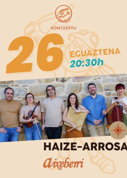 Cartel de HAIZE-ARROSA - Txosna Aixeberri Konpartsa Aste Nagusia Bilbao