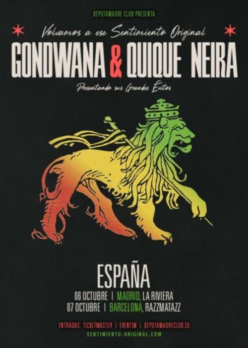 Cartel de Gondwana + Quique Neira en Barcelona