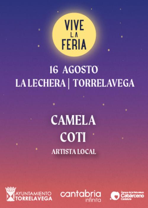 Cartel de Concierto de Camela + Coti en Torrelavega