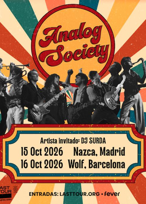 Cartel de Concierto de Analog Society en Madrid