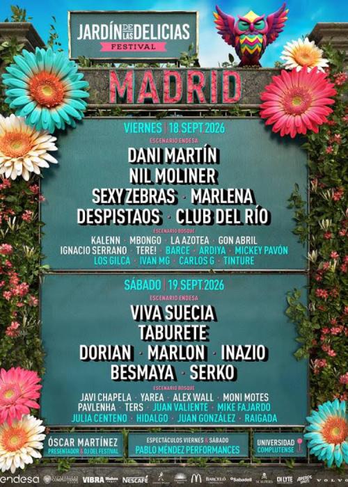 Cartel de Jardín de las Delicias 2026