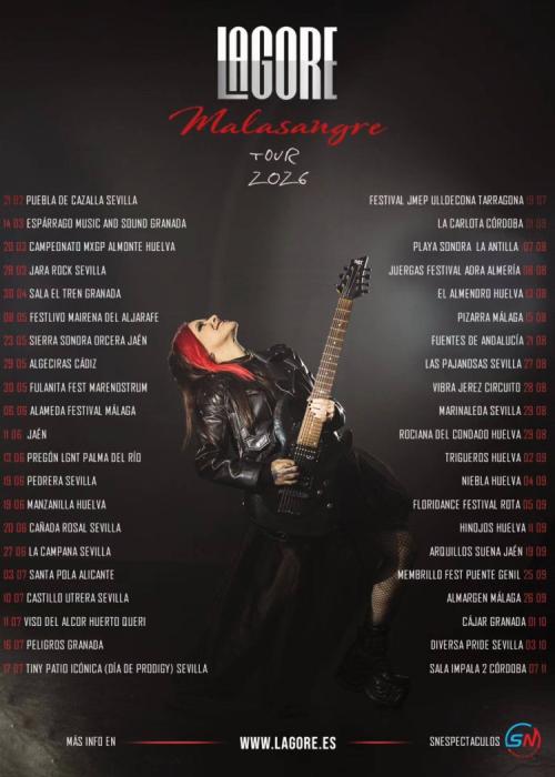 Cartel de Concierto de LaGore en Córdoba