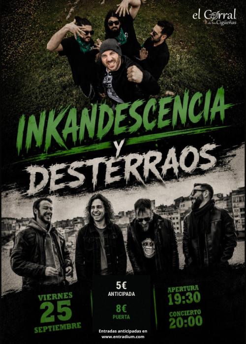 Cartel de Concierto de Inkandescencia en Cáceres