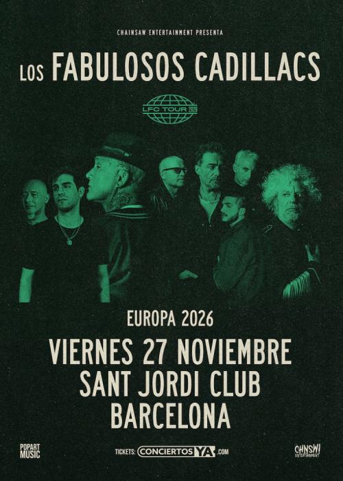 Cartel de Los Fabulosos Cadillacs en Barcelona