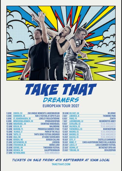 Cartel de Concierto de Take That en Madrid (Segunda Fecha)