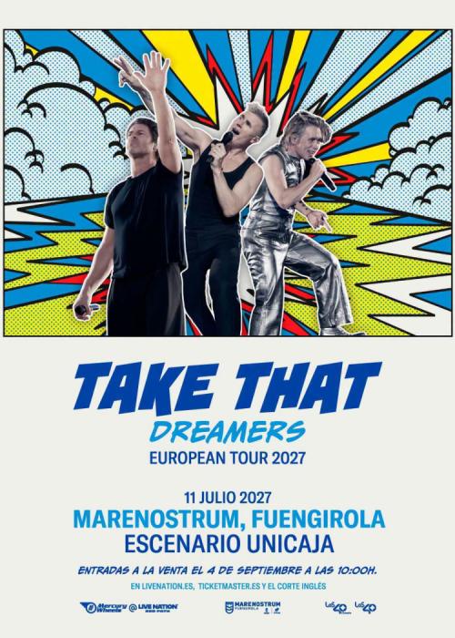 Cartel de Concierto de Take That en Fuengirola