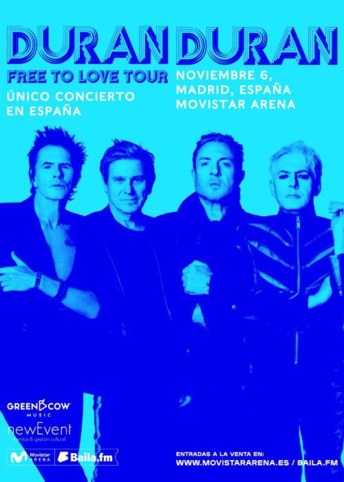 Cartel de Concierto de Duran Duran en Madrid