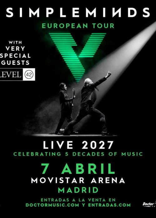 Cartel de Simple Minds en Madrid