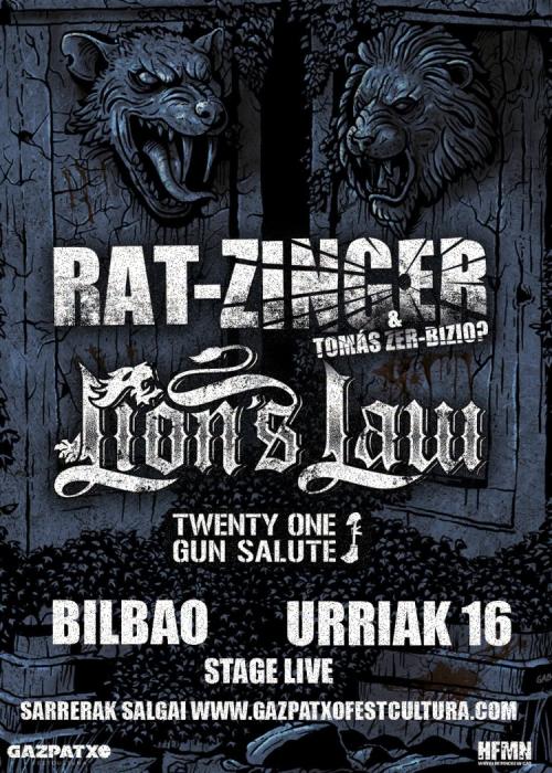 Cartel de Concierto de Rat-Zinger en Bilbao