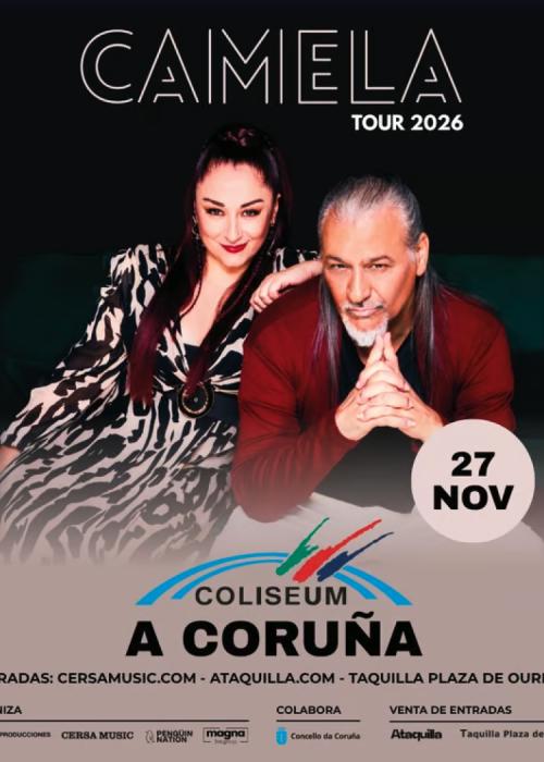 Cartel de Concierto de Camela en A Coruña
