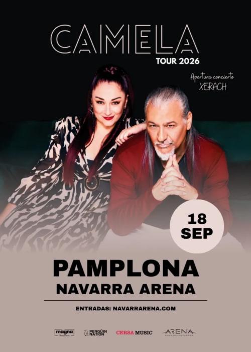 Cartel de Concierto de Camela en Pamplona