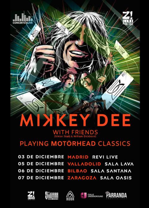 Cartel de Concierto de Mikkey Dee en Zaragoza