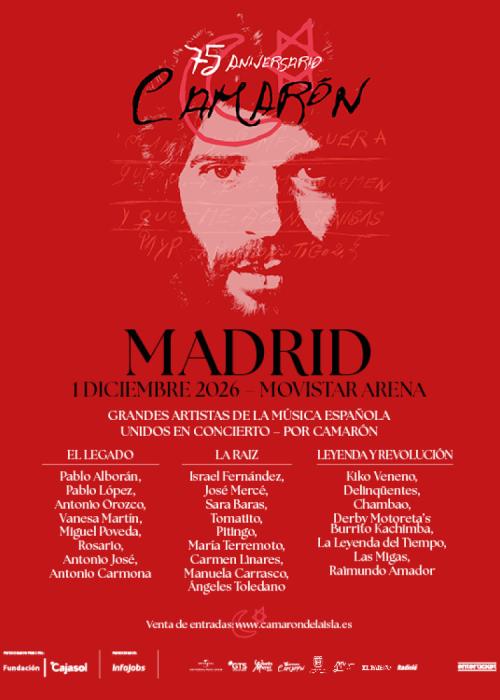Cartel de Por Camarón: 75 Aniversario en Madrid