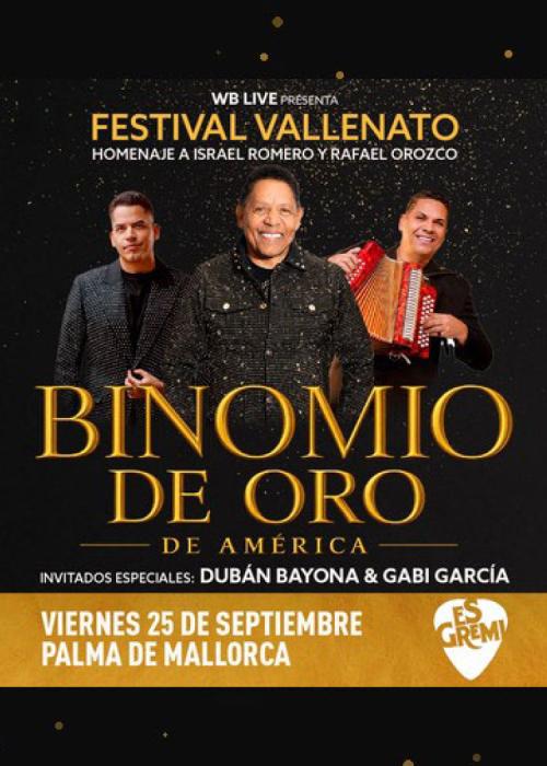 Cartel de Binomio de Oro de América en Palma de Mallorca