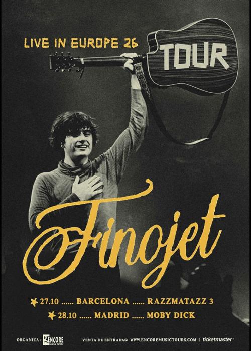 Cartel de Concierto de Finojet en Barcelona