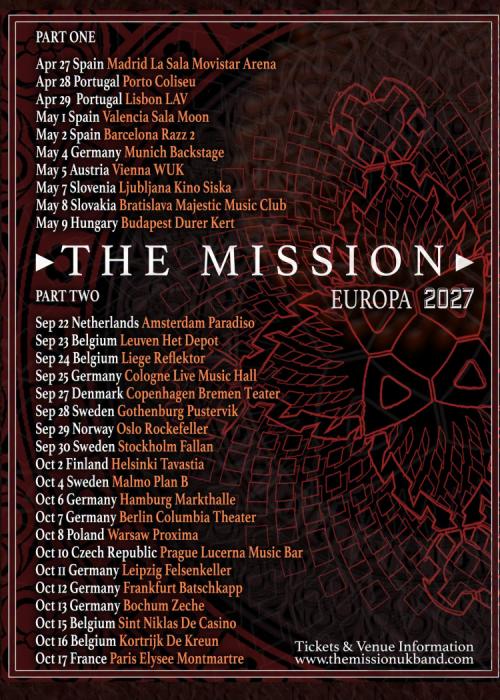 Cartel de The Mission en Valencia