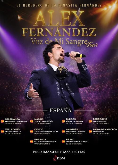 Cartel de Concierto de Alex Fernández en Madrid