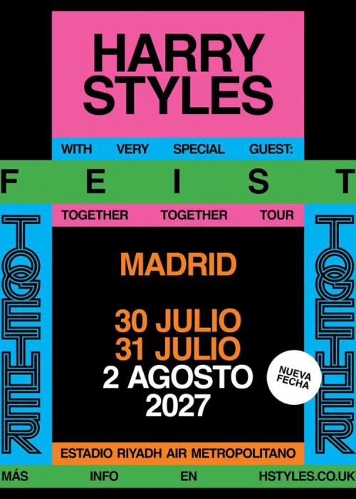 Cartel de Concierto de Harry Styles en Madrid (2 de Agosto)