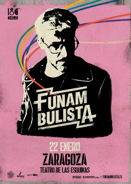 Cartel de Concierto de Funambulista en Zaragoza
