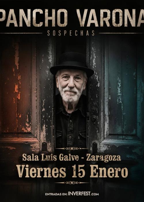 Cartel de Concierto de Pancho Varona en Zaragoza