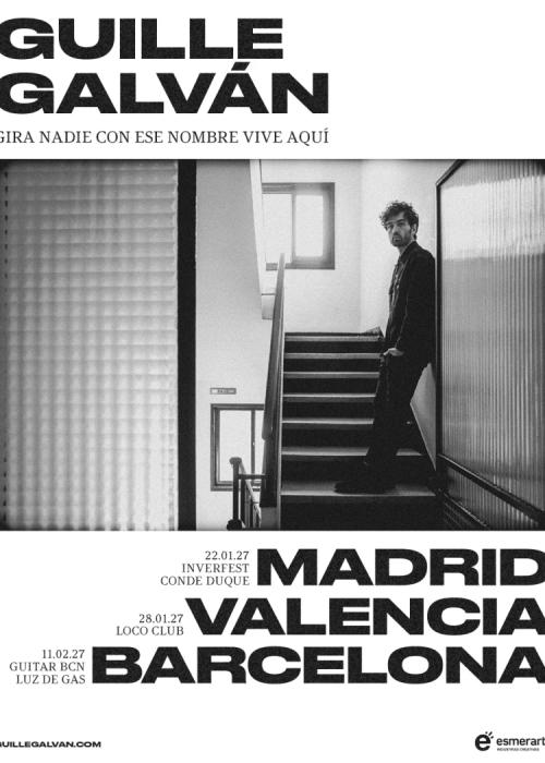 Cartel de Concierto de Guille Galván en Valencia