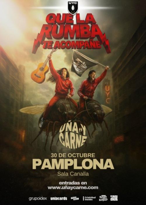 Cartel de Concierto de Uña y Carne en Pamplona