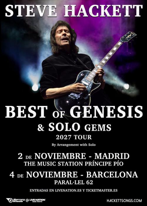 Cartel de Steve Hackett en Barcelona