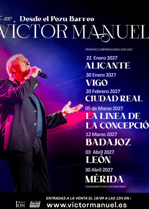 Cartel de Concierto de Victor Manuel en León