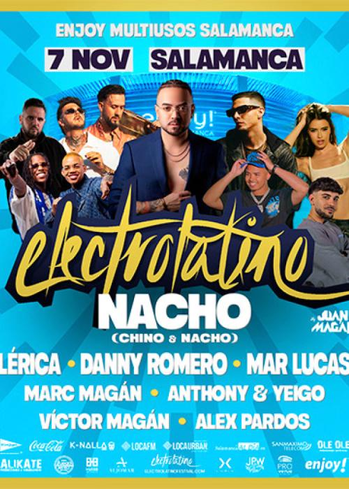 Cartel de Electrolatino By Juan Magán en Salamanca