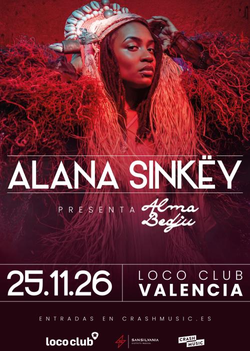 Cartel de Concierto de Alana Sinkëy en Valencia
