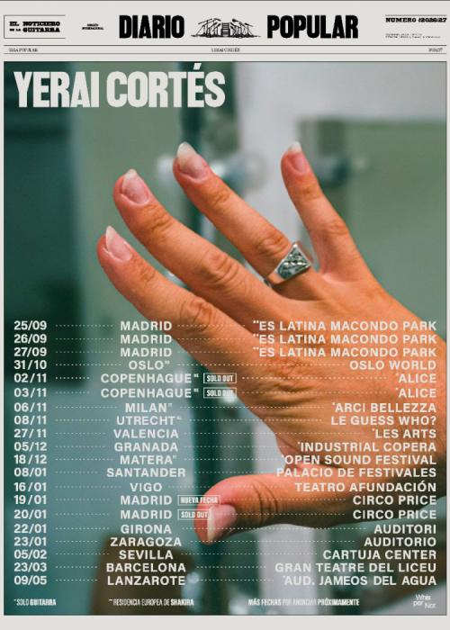 Cartel de Concierto de Yerai Cortés en Girona