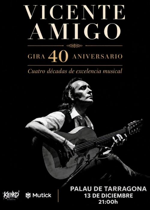 Cartel de Concierto de Vicente Amigo en Tarragona