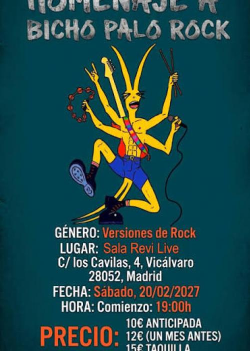 Cartel de Homenaje a Bicho Palo Rock en Madrid, Vicálvaro