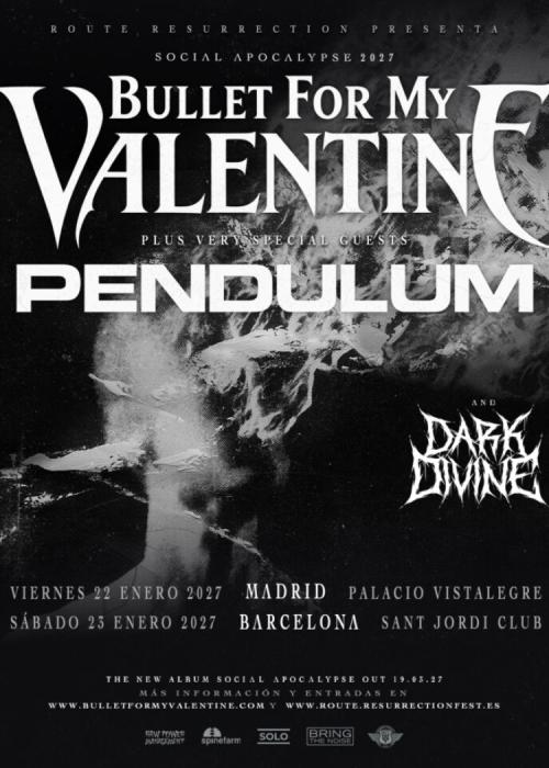 Cartel de Concierto de Bullet for My Valentine en Barcelona