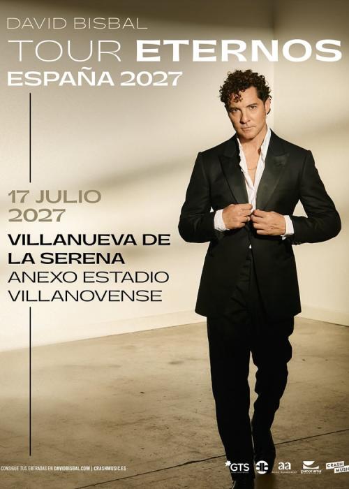 Cartel de David Bisbal en Villanueva de la Serena