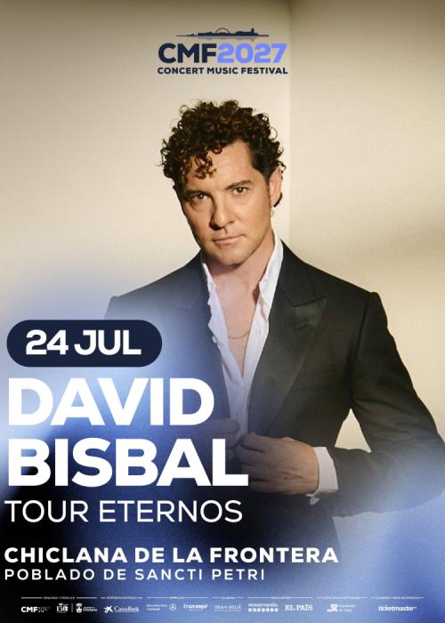 Cartel de David Bisbal en Chiclana de la Frontera