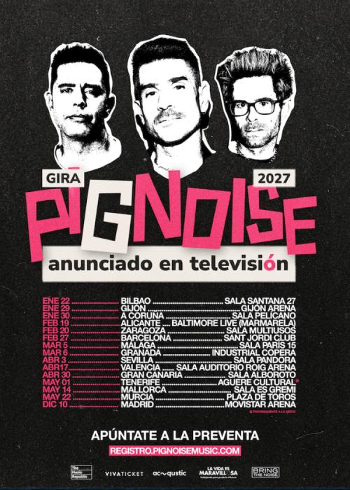 Cartel de Concierto de Pignoise en A Coruña