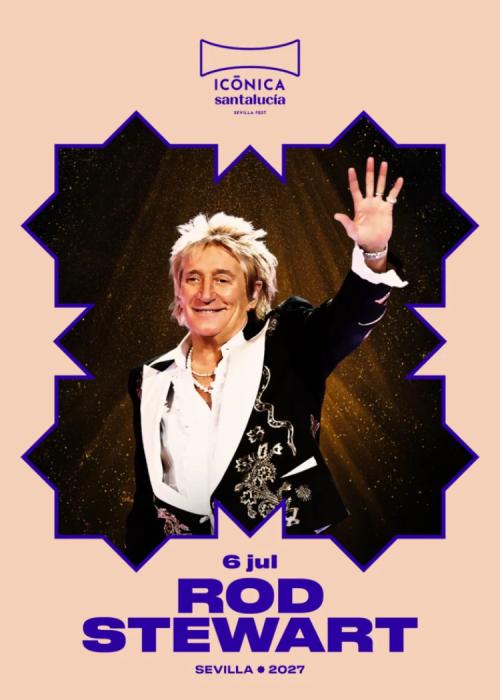 Cartel de Concierto de Rod Stewart en Sevilla