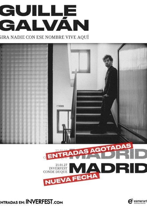 Cartel de Concierto de Guille Galván en Madrid (Nueva Fecha)