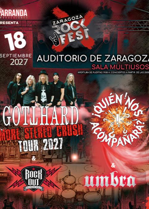 Cartel de Concierto de Gotthard en Zaragoza
