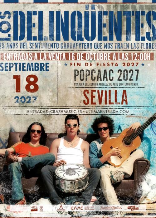 Cartel de Concierto de Los Delinqüentes en Sevilla